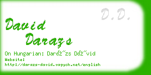 david darazs business card